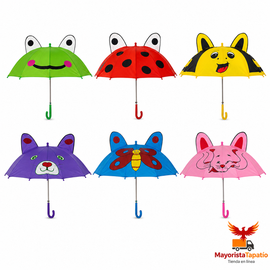 SOMBRILLA INFANTIL DE ANIMALES